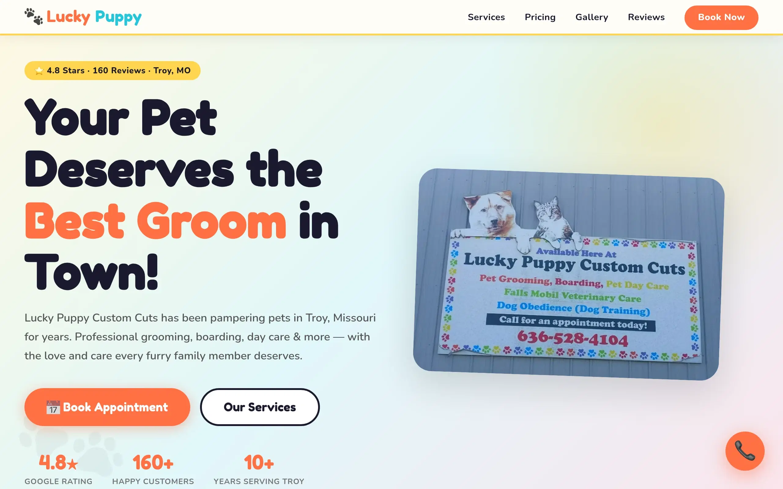 Lucky Puppy Custom Cuts — Pet grooming in Webster Groves, MO